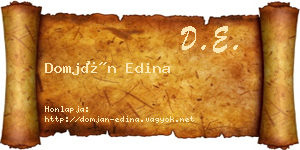 Domján Edina névjegykártya